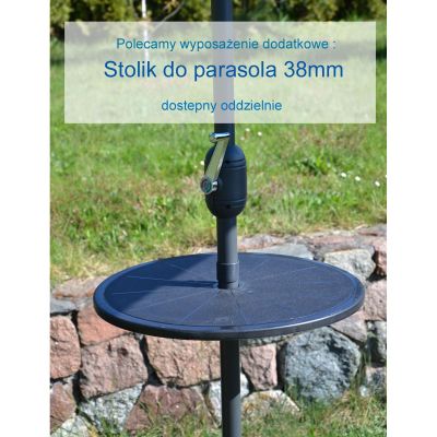 18. PARASOL OGRODOWY 300CM SKŁADANY SZARY