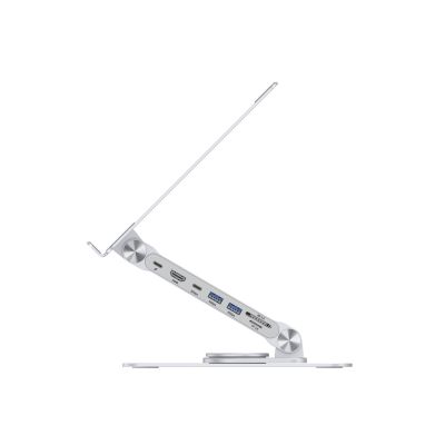 7. CONCEPTRONIC Uchwyt na laptopa ze stacją dokującą 7 w 1 srebrny