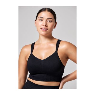 6. Stanik treningowy CASALL Seamless Rib Padded Sports Bra czarny