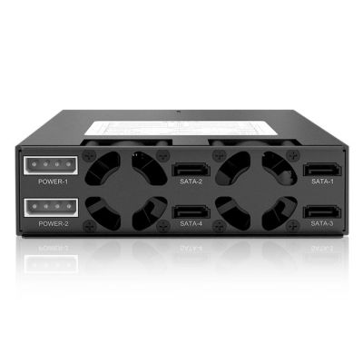 4. Płyta montażowa IcyDock 4x6,3cm SATAI-III/SAS w 1x5,25" HDD/SSD