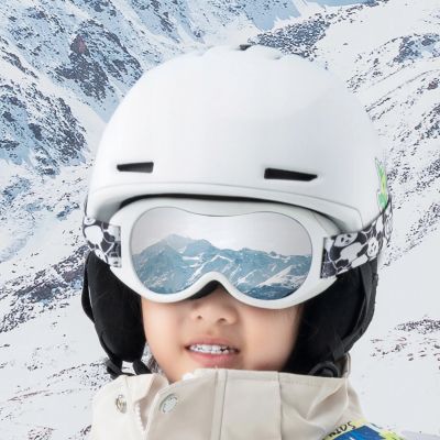 4. Gogle narciarskie Qunature Panda dla dzieci - czarne/białe