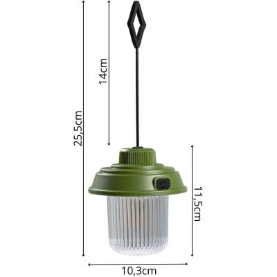 9. LATARKA LAMPA CAMPING USB 3 RODZAJE ŚWIATŁA REDCLIFFS KHAKY