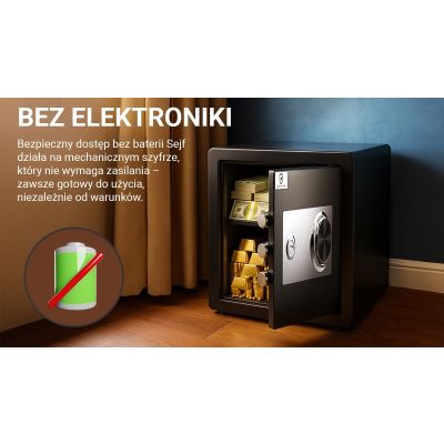 12. Sejf szyfrowo-mechaniczny Extralink Lock Star M-30
