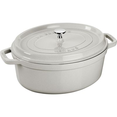 2. STAUB LA COCOTTE Garnek żeliwny owalny 3.2 ltr, truflowy