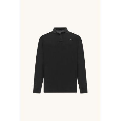 4. Koszulka polo bawełniana męska Paul&Shark czarna 99311003-11 — klasyczna, elegancka