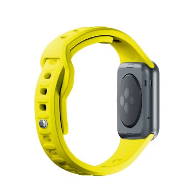 4. Pasek silikonowy 3mk Silicone Watch Strap do Apple Watch 38 / 40 / 41 mm - żółty