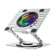 Podstawka Wozinsky WDCX-X16-AS CoolBase RGB chłodząca z obrotem 360° pod laptopa i tablet - srebrna