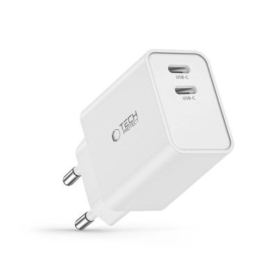 6. Ładowarka Tech-Protect C35W sieciowa 2x USB-C PD 35W - biała