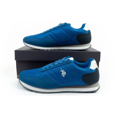 10. U.S Polo Assn buty sportowe sneakersy męskie modne wygodne niebieskie