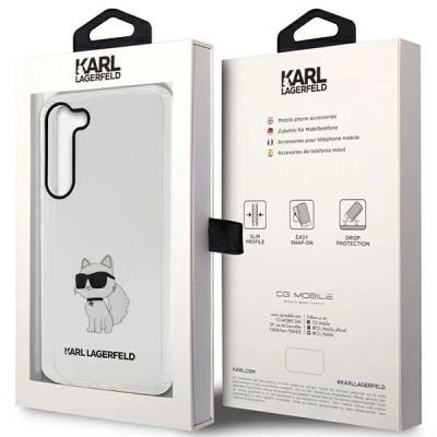 8. Etui Karl Lagerfeld Ikonik Choupette na Samsung Galaxy S23 - przezroczyste
