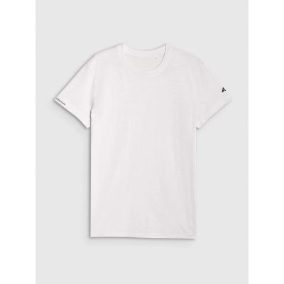 3. T-shirt regular gładki męski 4F 4FRSS25TTSHM3041-10S