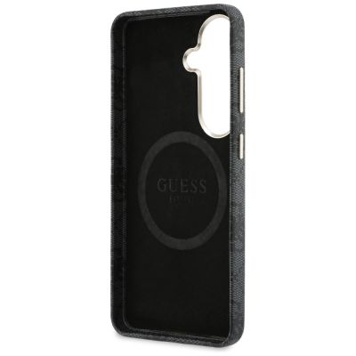 7. Etui Guess 4G Rhinestone Round Logo MagSafe na Samsung Galaxy S26 - czarne