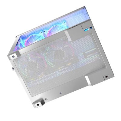 14. MODECOM OBUDOWA VOLCNO PANORAMA APEX ARGB 7F MIDI WHITE