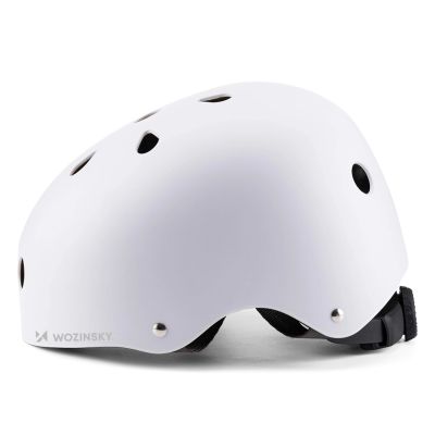 3. Kask rowerowy BMX/hulajnoga Wozinsky lekki 48-52 cm - biały