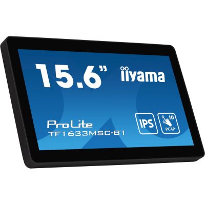 6. iiyama ProLite TF1633MSC-B1 monitor komputerowy 39,6 cm (15.6") 1920 x 1080 px Full HD Ekran dotykowy Czarny