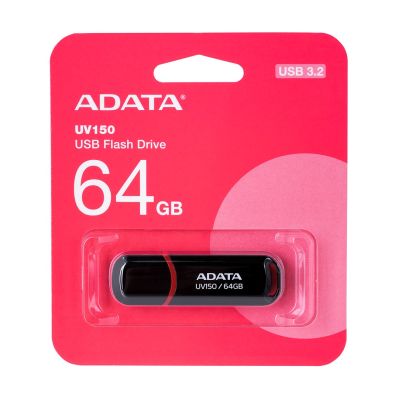 2. Pendrive ADATA UV150 AUV150-64G-RBK (64GB; USB 3.0; kolor czarny)