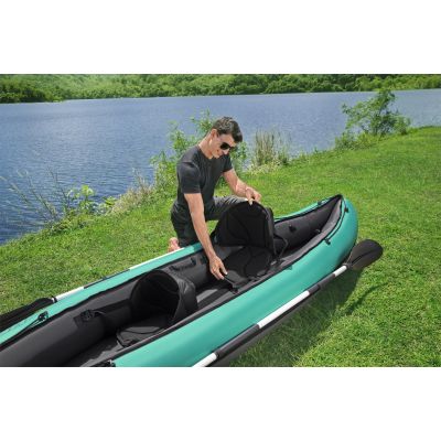 21. Bestway 65052 / 24 kajak sportowy 2 os. Czarny, Zielony, Szary, Miętowy Kopolimer akrylonitrylo-butadieno-styrenowy (ABS), Nylon, Poliester, Polipropylen (PP), Polichlorek winylu (PVC) Nadmuchiwany kajak
