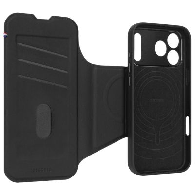 6. Decoded Textured Silicone Detachable Wallet - obudowa ochronna do iPhone 17 Pro kompatybilna z MagSafe (phantom black)