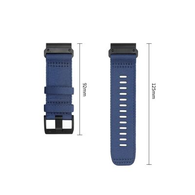 2. Pasek Tech-Protect Nylon Classic na Garmin Fenix 5X / 5X Plus / 6X / 6X Pro / 7X / 8 / 8 Pro / 9 / 9 Pro (47 mm) - granatowy