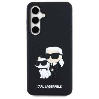 3. Etui Karl Lagerfeld 3D Rubber Karl&Choupette na Samsung Galaxy S24 FE - czarne