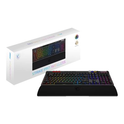 5. MSI STRIKE PRO WIRELESS klawiatura Gaming USB + Bluetooth QWERTY US English Czarny