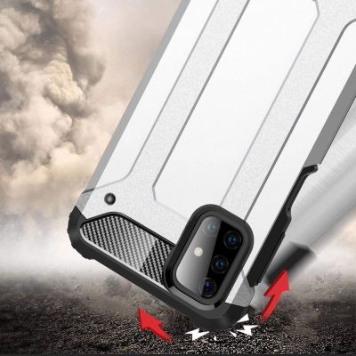 5. Hybrid Armor pancerne hybrydowe etui pokrowiec Samsung Galaxy M51 niebieski