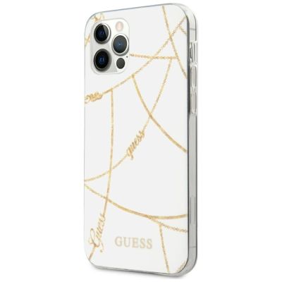 2. Etui Guess Gold Chain Collection na iPhone 12 Pro Max 6,7"  - białe