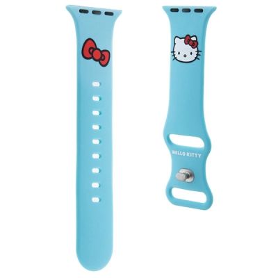 3. Pasek Hello Kitty Silicone Kitty Head na Apple Watch 38/40/41mm - niebieski