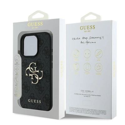 8. Etui Guess 4G Big Logo na iPhone 16 Pro - czarne