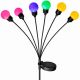 4. LAMPA SOLARNA TAŃCZĄCE NA WIETRZE KULECZKI KOLOROWE 6 LED 75CM XXL