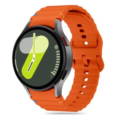 Pasek Tech-Protect Silicone Sport na Samsung Galaxy Watch 4 / 5 / 5 Pro / 6 / 7 / FE - pomarańczowy