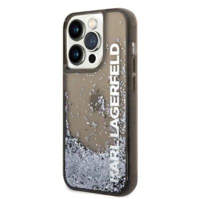 4. Etui Karl Lagerfeld Liquid Glitter Elong na iPhone 14 Pro - czarne