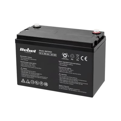 2. Akumulator żelowy VRLA AGM Rebel 12V 100Ah