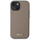 3. Etui DKNY Grained Metal Logo MagSafe na iPhone 15 - beżowe