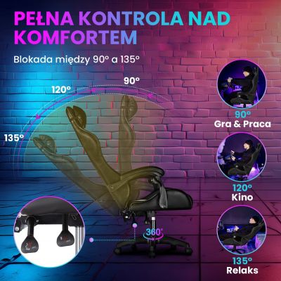 3. Extralink Gaming | Fotel gamingowy | biurowy, obrotowy, kubełkowy, czarny, G-524