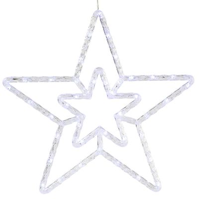 2. GWIAZDA DEKORACYJNA Z PODŚWIETLENIEM 40LED 35CM BIAŁA