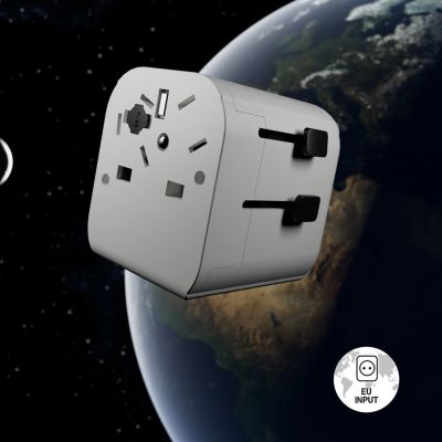 11. Adapter podróżny SBS uniwersalny - EU 2xUSB-A - biały