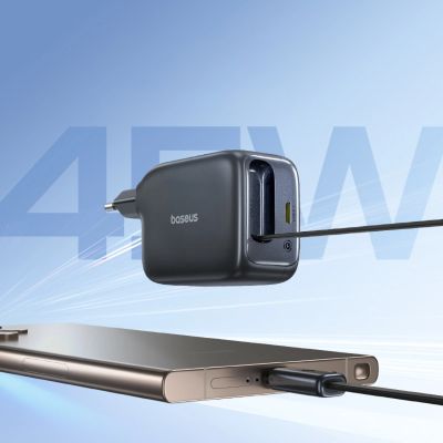 7. Ładowarka sieciowa Baseus EnerCore CJ11 45W z portem USB-C i ze zwijanym kablem USB-C - czarna