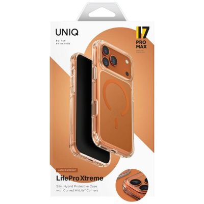 6. Etui UNIQ LifePro Xtreme Magclick Charging do iPhone 17 Pro Max - pomarańczowe