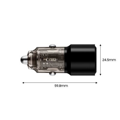 3. Ładowarka samochodowa CC03 2-porty PD100W - czarna