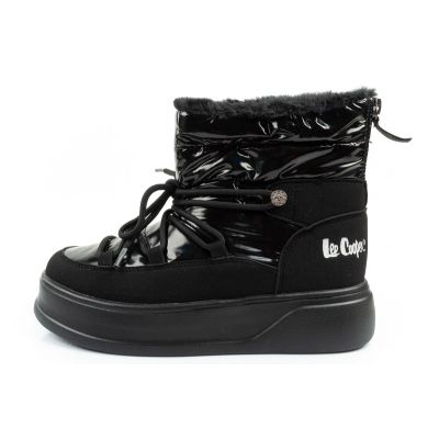2. Lee Cooper buty sportowe damskie zimowe trekkingowe ocieplane lakierowane