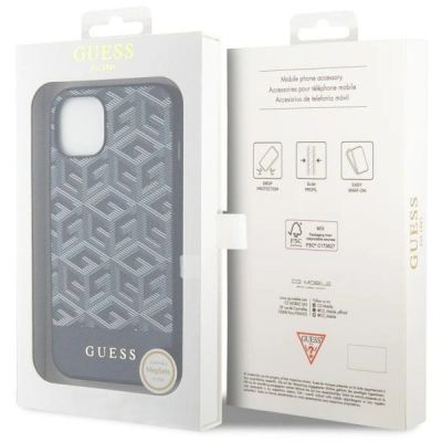 8. Etui Guess GCube Stripes MagSafe na iPhone 14 - czarne