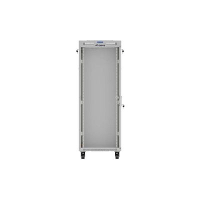 8. LANBERG SZAFA INSTALACYJNA RACK STOJĄCA 19" 32U 600X600 SZARA DRZWI PRZESZKLONE LCD (FLAT PACK) V2