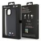 8. Etui BMW Leather Stamp Tricolor do iPhone 15 Plus - czarne