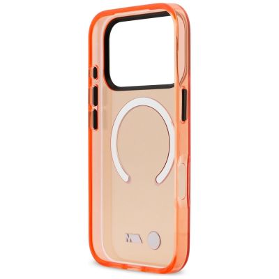 7. Etui BMW M IML Metal Logos MagSafe na iPhone 17 Pro - promarańczowe