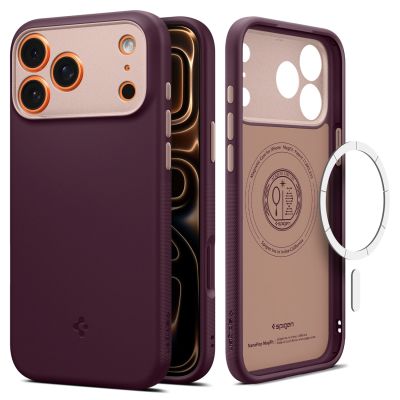12. Etui Spigen Nano Pop MagSafe na iPhone 18 Pro / 17 Pro - dark cherry