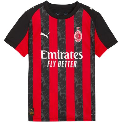 3. Koszulka dla dzieci Puma AC Milan Home Jersey Replica czarno-czerwona 779965 01