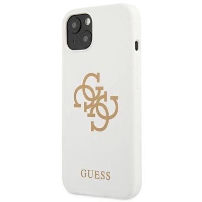 2. Etui Guess Silicone 4G Logo na iPhone 13 mini - białe