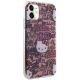 4. Etui Hello Kitty IML Tags Graffiti na iPhone 11 / Xr - różowe