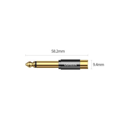 10. Ugreen przejściówka adapter jack 6,35 mm (męski) na RCA (żeński) złoty (AV169 80731)